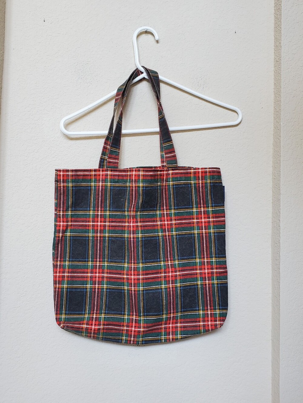J.Crew Canvas Plaid Tote Bag